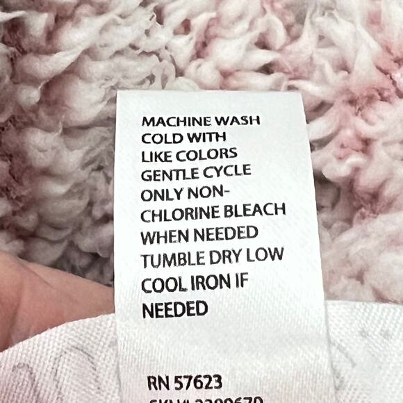 Woman's Pink Teddy Bear Fleece Sweatshirt Quarter Zip Sweatshirt 1X CottageCore - Picture 5 of 5